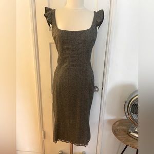 D & G Dolce and Gabbana Grey Sheath Dress It Size 46